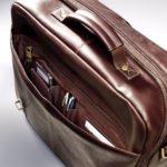 Samsonite leather messenger discount bag