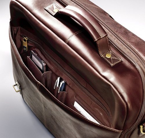 Samsonite colombian leather 2 pocket business case online