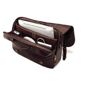 Samsonite Leather Messenger open