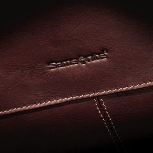 Samsonite Leather Messenger imprint