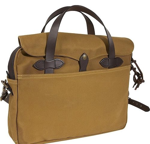 filson original leather trimmed briefcase